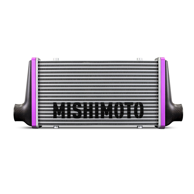 Mishimoto Universal Carbon Fiber Intercooler - Matte Tanks - 600mm Black Core - C-Flow - DG V-Band