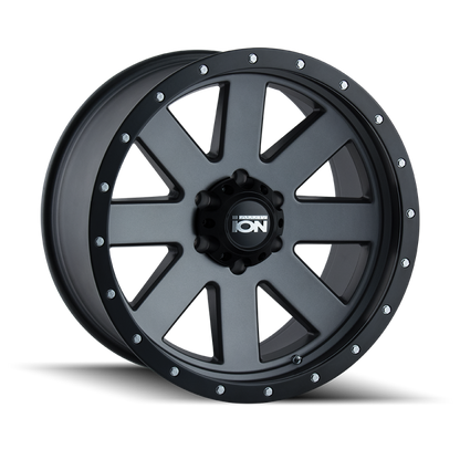 ION Type 134 18x10 / 6x139.7 BP / -19mm Offset / 106mm Hub Matte Gunmetal/Black Beadlock Wheel