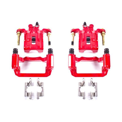 Power Stop 05-12 Nissan Pathfinder Rear Red Calipers w/Brackets - Pair