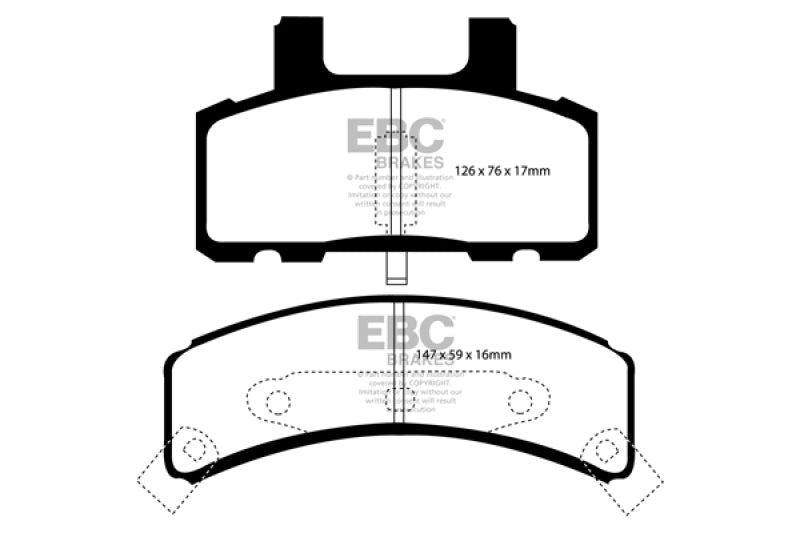 EBC 99-01 Cadillac Escalade 5.7 Greenstuff Front Brake Pads