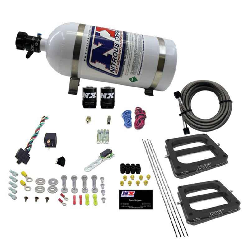 Nitrous Express Dual/Dominator/Gasoline Nitrous Kit (50-300HP) w/10lb Bottle