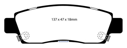 EBC 07+ Buick Enclave 3.6 Yellowstuff Rear Brake Pads