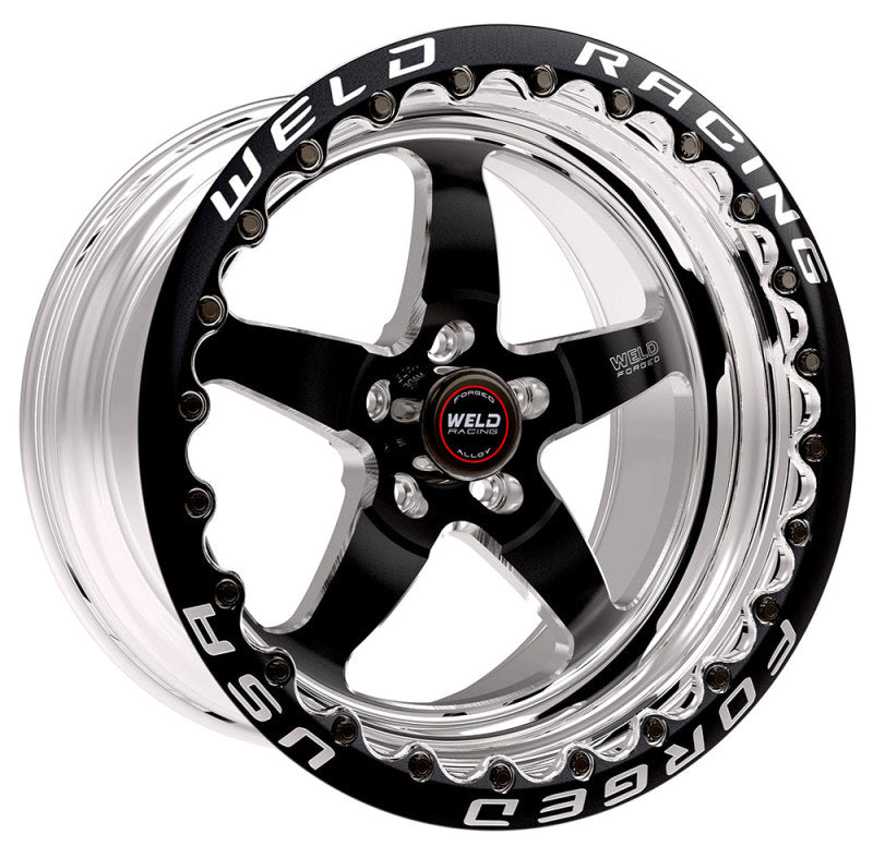 Weld S71 17x10.5 / 5x4.5 BP / 7.4in. BS Black Wheel (Low Pad) - Black Single Beadlock MT