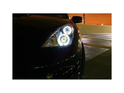 Spyder Toyota Celica 00-05 Projector Headlights LED Halo DRL Blk High H1 Low H1 PRO-YD-TCEL00-LED-BK