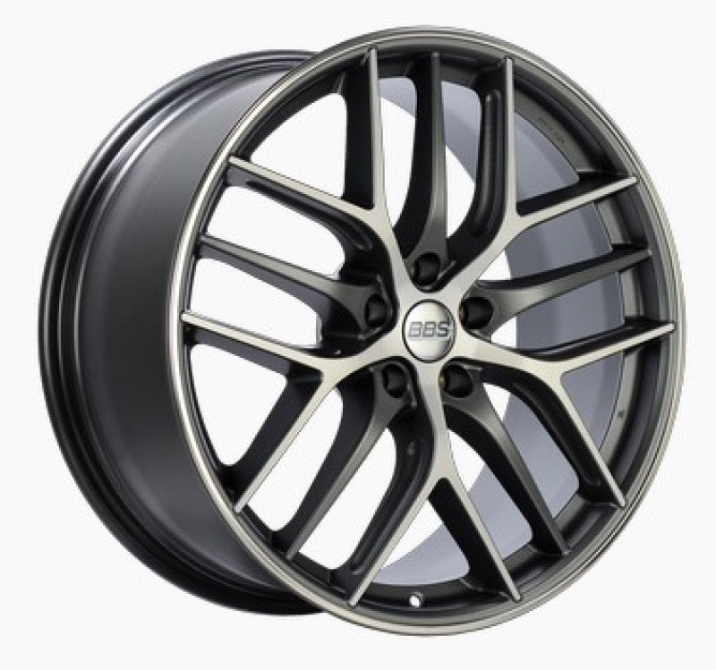 BBS CC-R 19x8.5 5x112 ET44 Satin Graphite Diamond Cut Polished Rim Protector Wheel -82mm PFS Req.