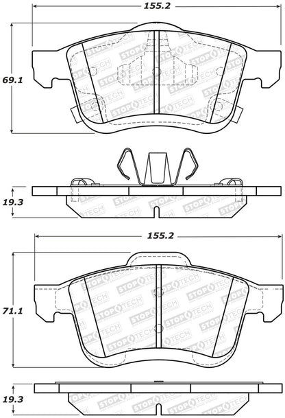 StopTech Street Brake Pads - Front/Rear