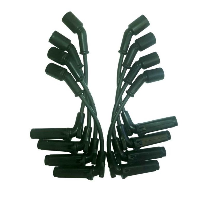 Moroso GM LS 9.75in Wire Unsleeved Coil On Plug 90 Deg Boots Ultra Spark Plug Wire Set - Black