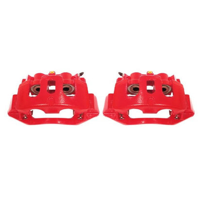 Power Stop 11-19 Chevrolet Silverado 2500 HD Rear Red Calipers w/Brackets - Pair