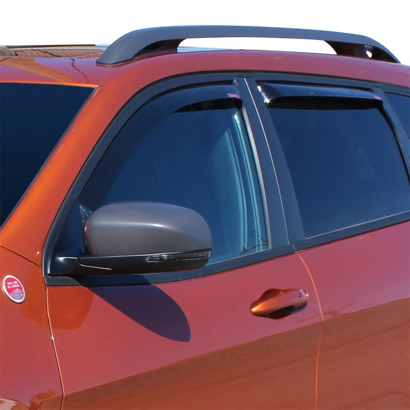 Westin 2014-2018 Jeep Cherokee Wade In-Channel Wind Deflector 4pc - Smoke