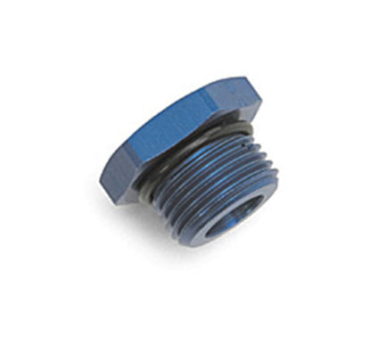 Russell Performance -10 AN Straight Thread Plug (Blue)