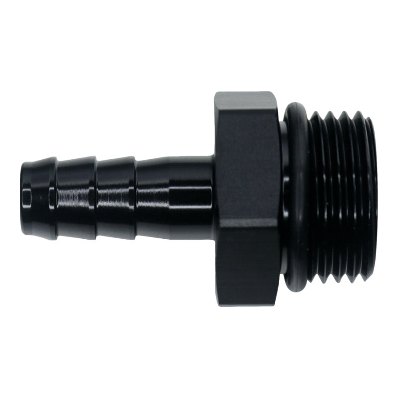 DeatschWerks 10AN ORB Male to 1/2in Male Triple Barb Fitting (Incl O-Ring) - Anodized Matte Black