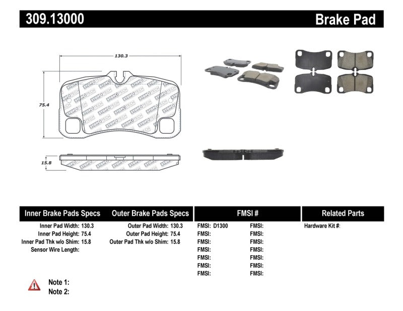 StopTech Performance Brake Pads