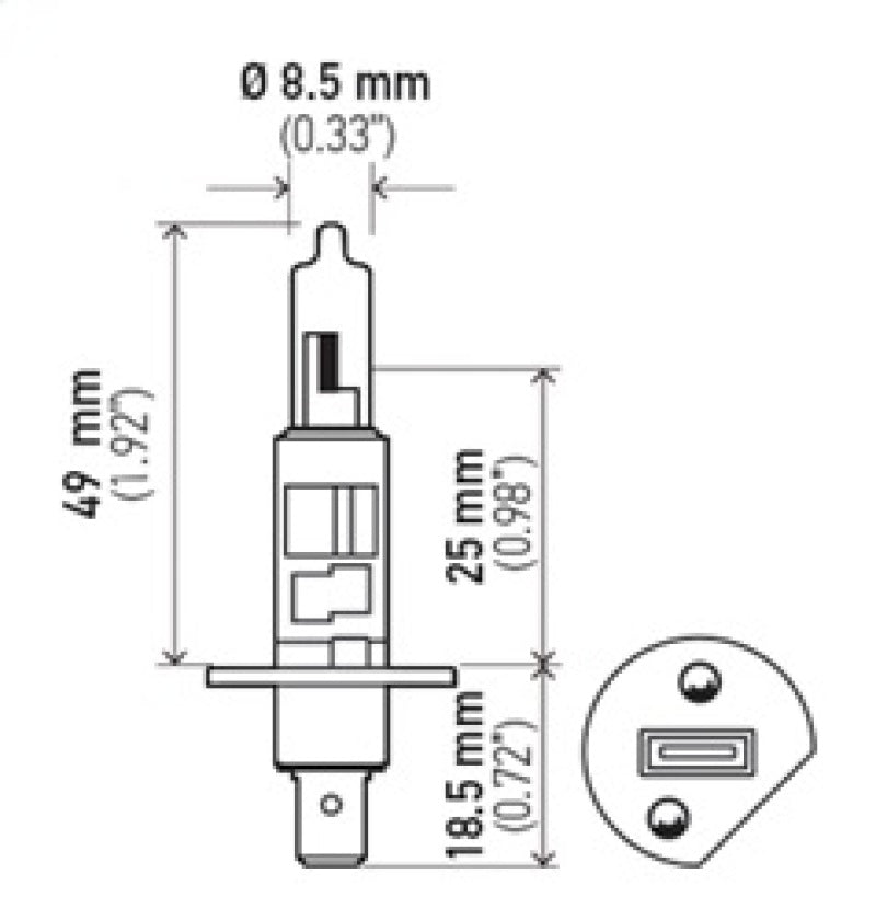 Hella Bulb H1 12V 55W P145S T25 +50 (2)