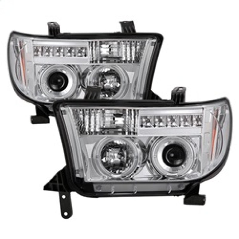 Spyder Toyota Tundra 07-13 Projector Headlights LED Halo LED Chrm PRO-YD-TTU07-HL-C