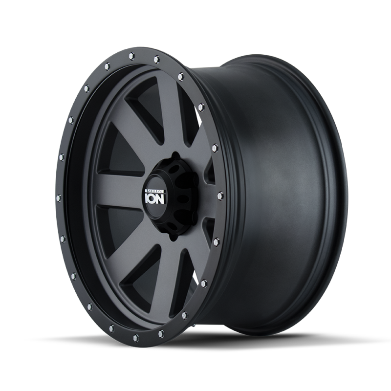 ION Type 134 18x9 / 5x139.7 BP / 0mm Offset / 108mm Hub Matte Gunmetal/Black Beadlock Wheel