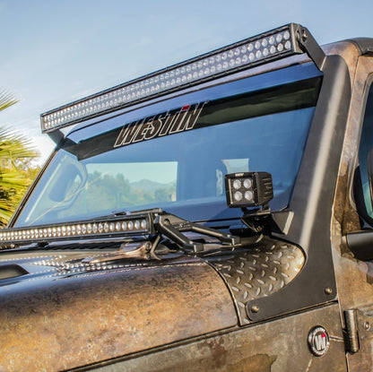 Westin 18-19 Jeep Wrangler Pillar LED Light Mount - Textured Black