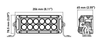 Hella Value Fit Kit 8in Light Bars - 8x Converter - Cube Lights x 2 - Rocker Lights x 4