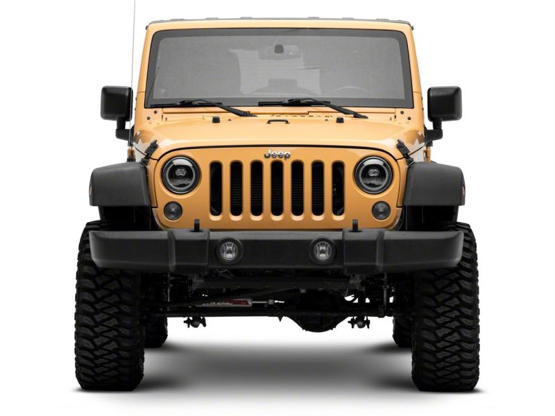 Raxiom 07-18 Jeep Wrangler JK Axial Series 7-In Dragon Eye LED Headlights- Blk Housing (Clear Lens)