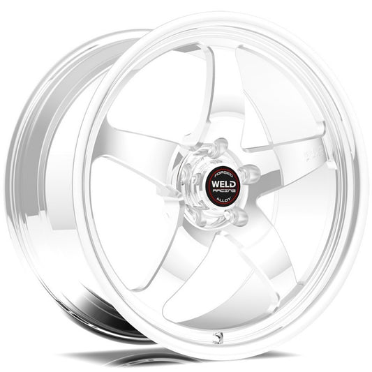 Weld S71 17x10.5 / 5x120mm BP / 7.7in. BS Polished Wheel (High Pad) - Black Single Beadlock