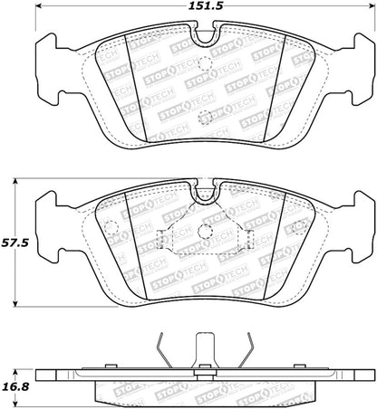 StopTech Sport Brake Pads w/Shims & Hardware - Front