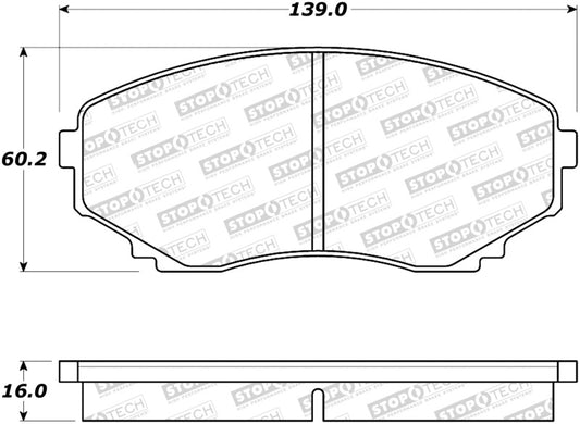 StopTech Street Brake Pads - Rear