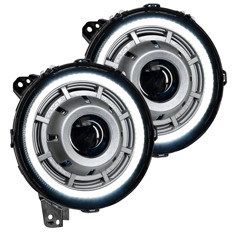 Oracle Oculus BiLED Projector Headlights for Jeep JL/Gladiator JT  Satin Silver 5500K SEE WARRANTY