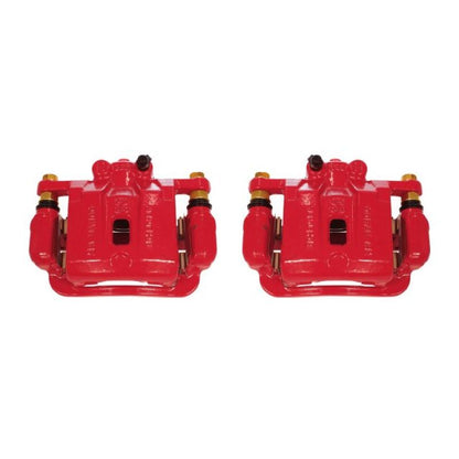 Power Stop 10-16 Hyundai Genesis Coupe Rear Red Calipers w/Brackets - Pair