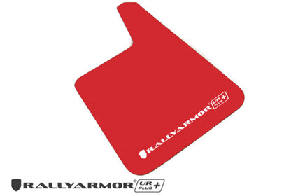 Rally Armor Universal Fit (No Hardware) UR Plus Red UR Mud Flap w/ White Logo