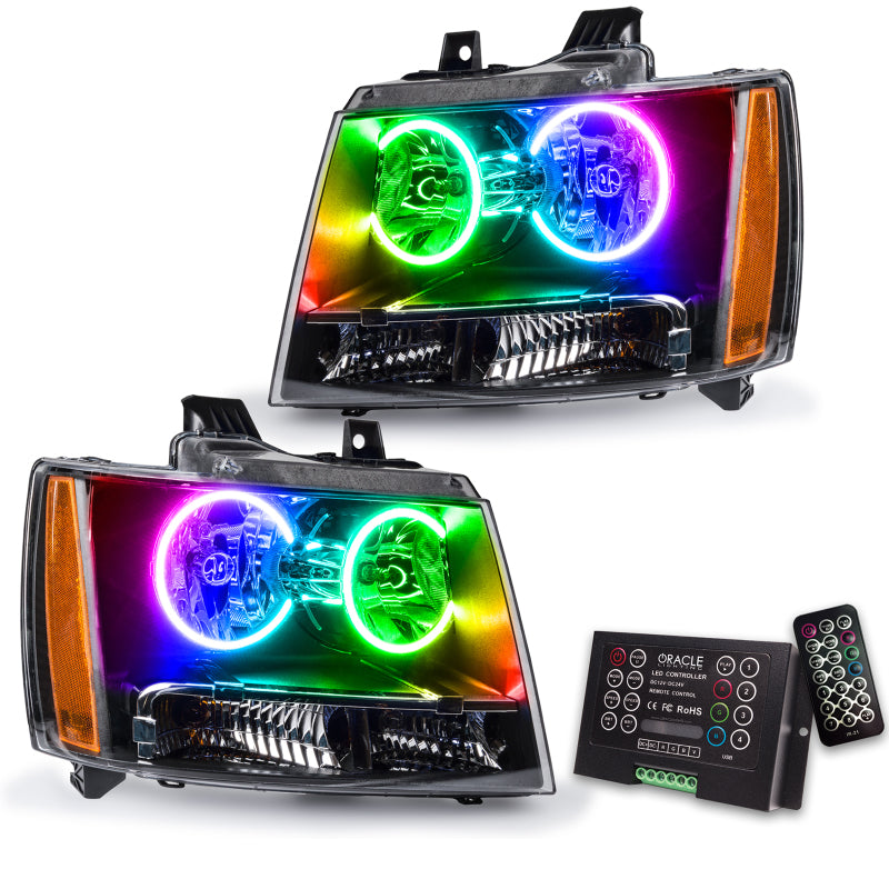 Oracle 07-13 Chevy Avalanche Pre-Assembed SMD Headlights - ColorSHIFT w/ 2.0 Controller SEE WARRANTY