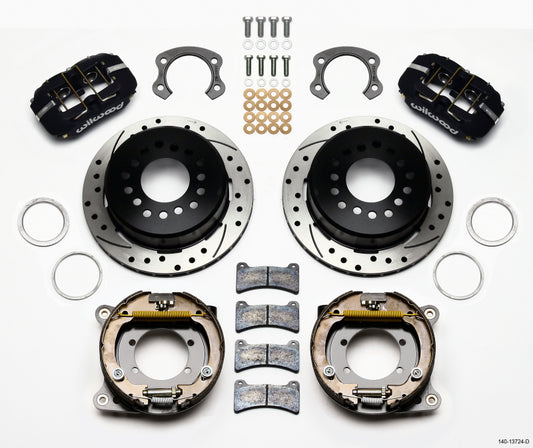 Wilwood Dynapro Low-Profile 11.00in P-Brake Kit Drilled Ford 8.8 Special w/2.50in Offset-5 Lug