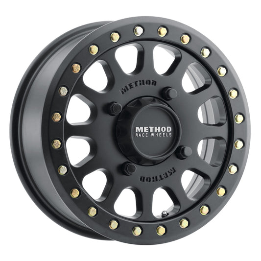 Method MR401 UTV Beadlock 15x6 / 5+1/53mm Offset / 4x136 / 106mm CB Matte Black Wheel