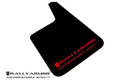 Rally Armor Universal Fit (No Hardware) Motorsport Spec Black UR Mud Flap Red Logo