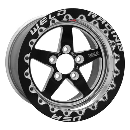 Weld S71 15x9.33 / 5x4.5 BP / 6.5in. BS Black Wheel (Low Pad) - Black Single Beadlock MT