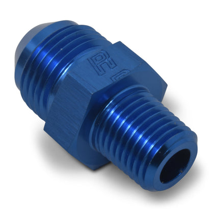 Russell Performance -8 AN to 3/8in NPT Straight Flare to Pipe (Blue) (25 pcs.)