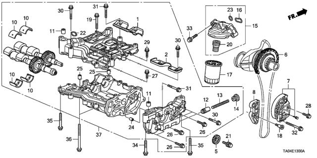 Honda - Oil Filter (Mahle Tennex)