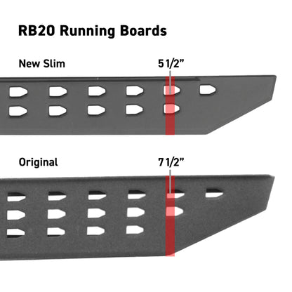 Go Rhino RB20 Slim Running Boards - Universal 73in. - Bedliner Coating