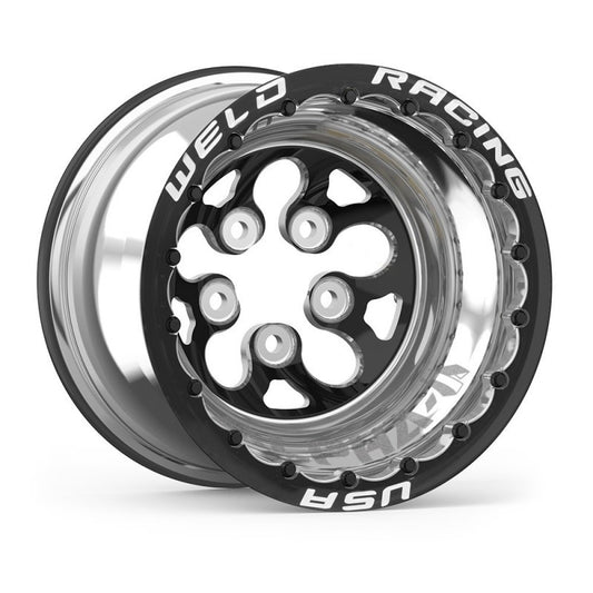 Weld Alpha-1 15x16 / 5x4.5 BP / 5in. BS Black Wheel - Black Double Beadlock