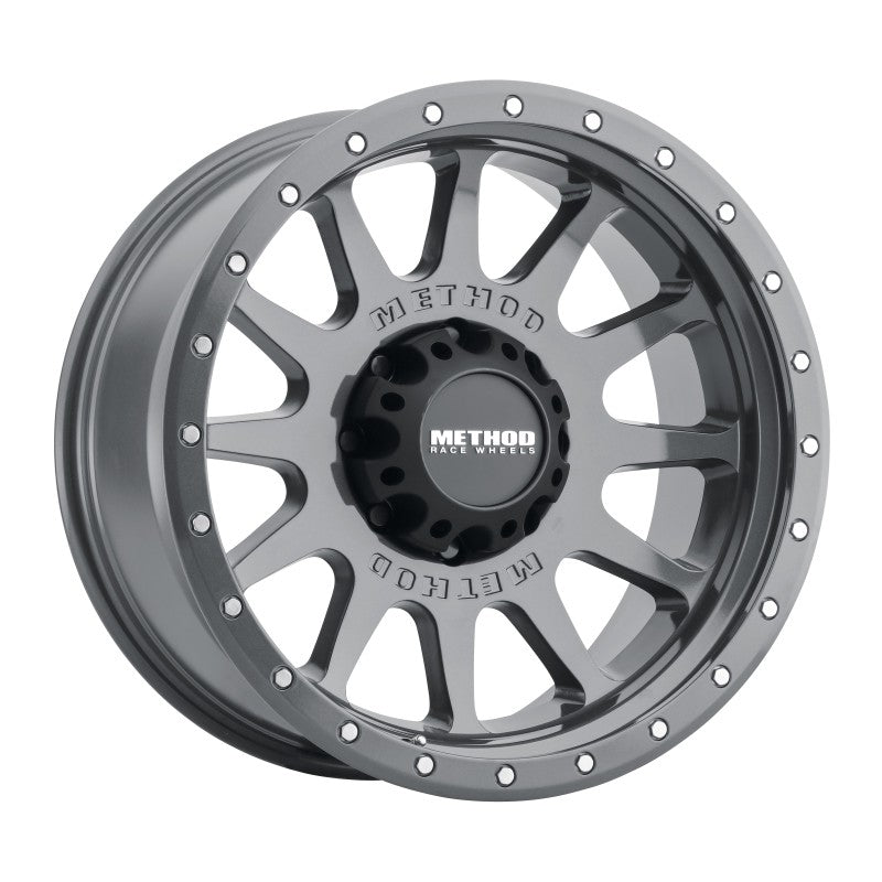 Method MR605 NV 20x10 -24mm Offset 8x180 124.1mm CB Gloss Titanium Wheel