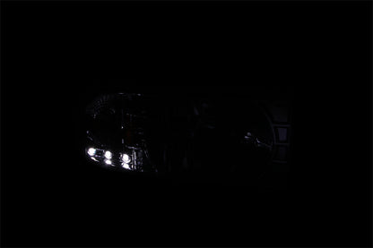 ANZO 2007-2014 Chevy Tahoe Crystal Headlight Chrome Amber(OE)