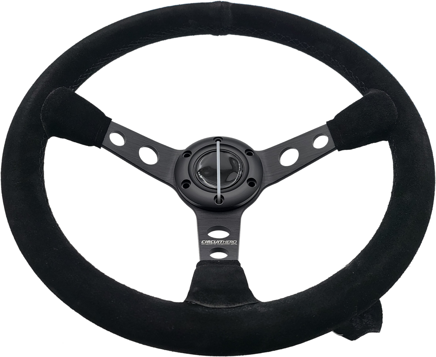 3 Spoke Steering Wheel with Holes 345mm/70mm Dish 6 Bolt