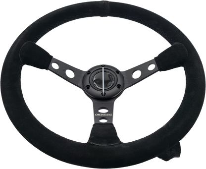 3 Spoke Steering Wheel with Holes 345mm/70mm Dish 6 Bolt