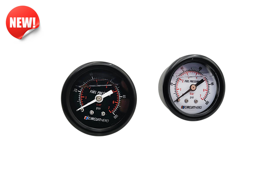 Circuit Hero Liquid-Filled Fuel Pressure Gauge 1.5" 0-100psi