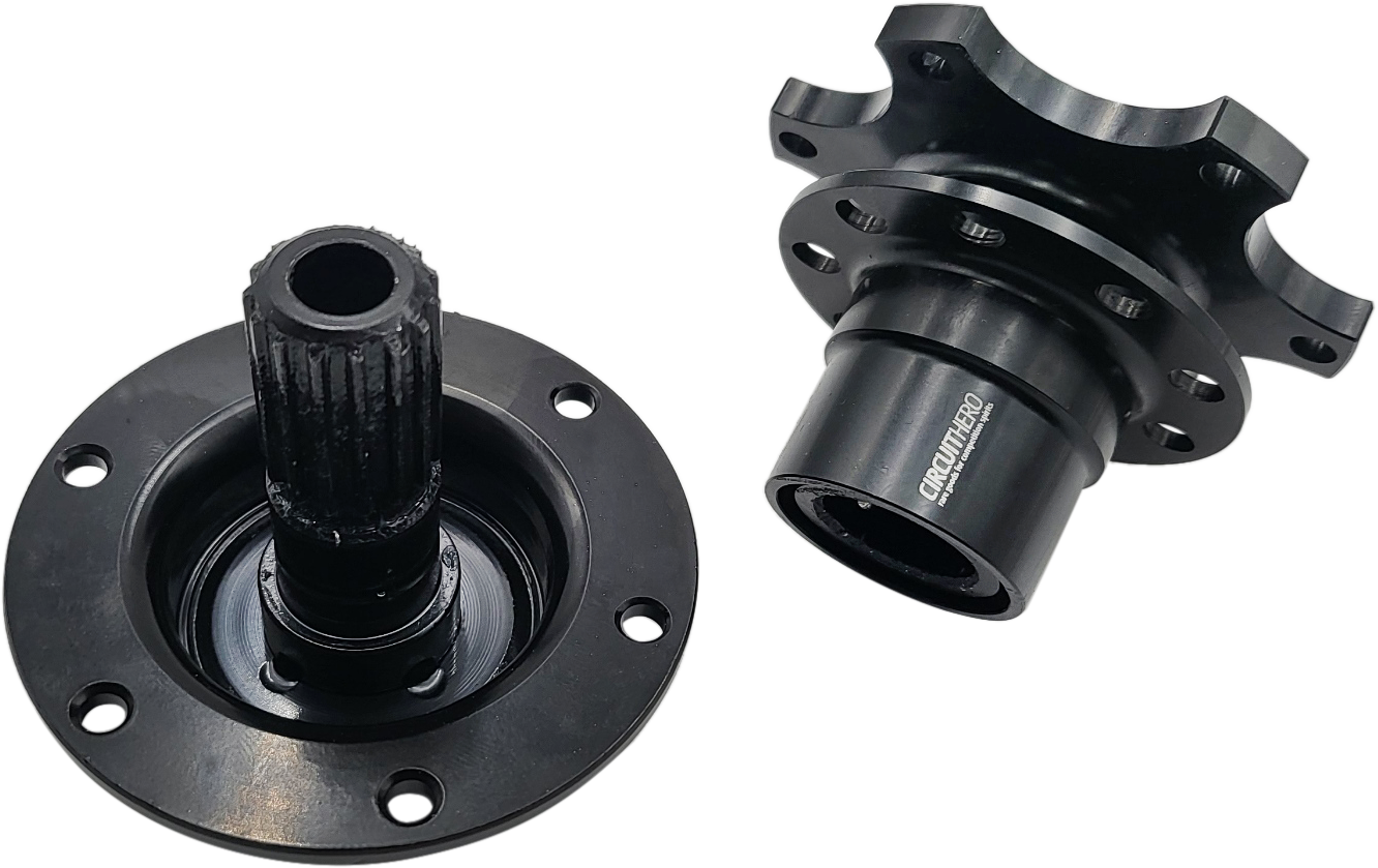 Quick Release Steering Wheel Hub 6-Bolt Black