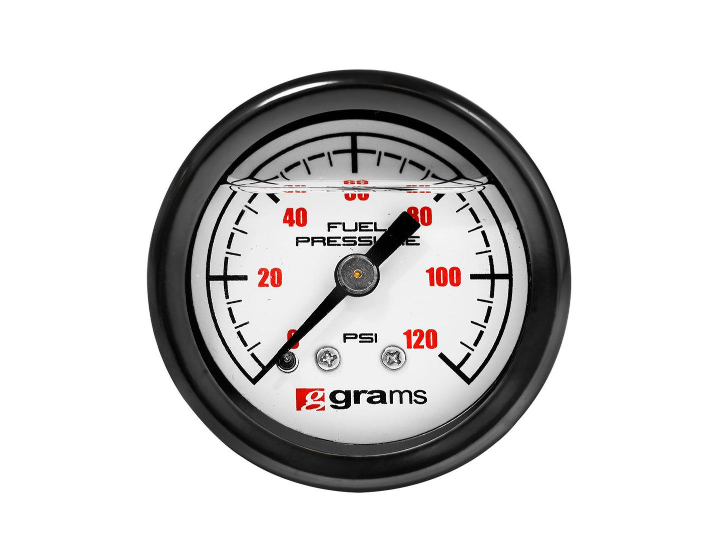 Grams Performance - 0-120psi Fuel Pressure Gauge - Black Face/ White Face