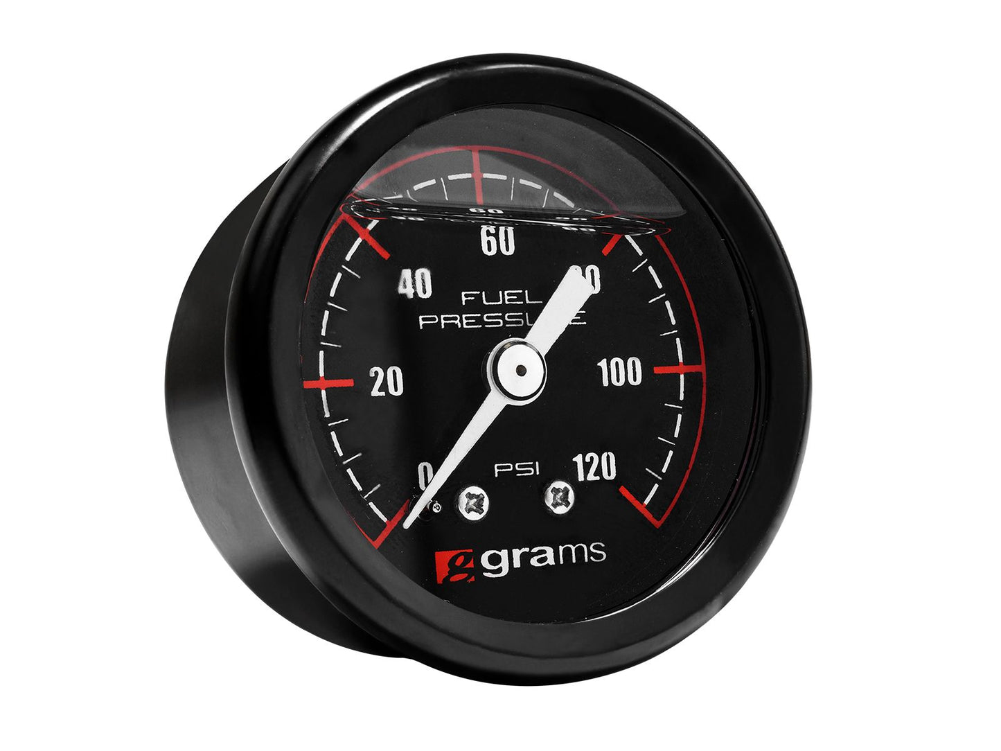 Grams Performance - 0-120psi Fuel Pressure Gauge - Black Face/ White Face