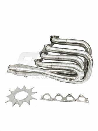 PLM - Power Driven B-Series Hood Exit Race Header with 4-1 Megaphone B18 B20