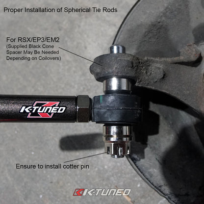 K-Tuned - Complete Spherical Tie Rod Set RSX