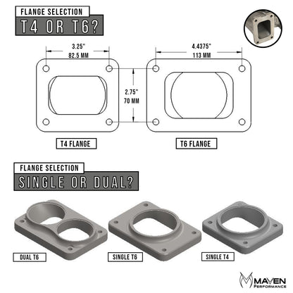 Maven Performance - T6 STAINLESS BILLET FLANGES