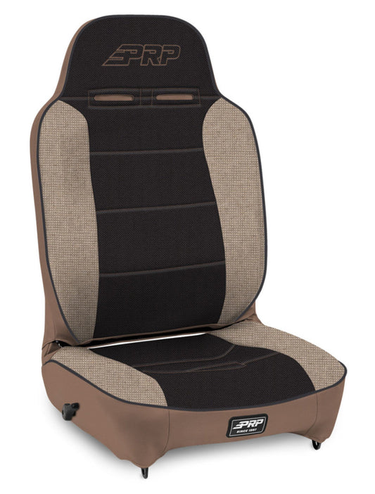 PRP Enduro High Back Reclining Suspension Seat (Driver Side) - Tan / Black