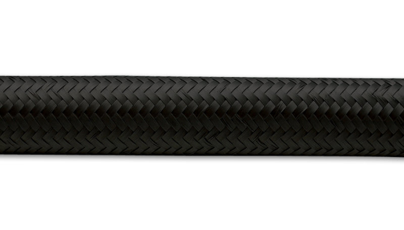 Vibrant -8 AN Black Nylon Braided Flex Hose .44in ID (50 foot roll)